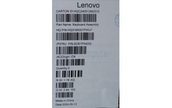 Lenovo 5CB1P54202 COVER UpperCaseASM TUR H83E2 LG PST DIS
