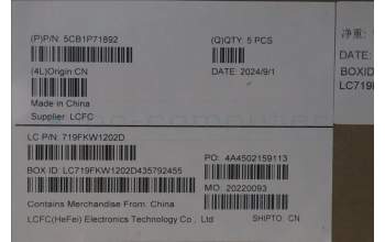 Lenovo 5CB1P71892 COVER UpperCaseASM_EURO ENG L83GWNFP BK