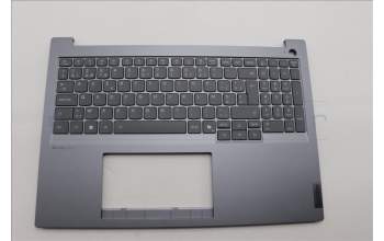 Lenovo 5CB1P85694 C-Cover with keyboard, Belgian, Luna Grey, FingerPrint, UK