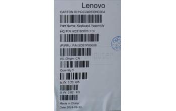 Lenovo 5CB1P85698 COVER Upper Case ASM ENG H21NH FP LG