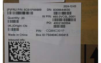 Lenovo 5CB1P89889 COVER Lower Case W 83J3 SG