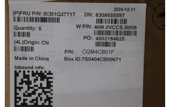 Lenovo 5CB1Q27717 COVER Upper Case ASM_FRA W83J3 CG BL