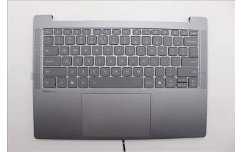 Lenovo 5CB1Q64060 C-Cover with keyboard, US English Euro, Luna Grey, Backlight, US