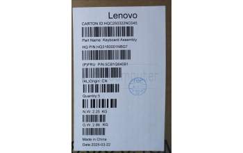 Lenovo 5CB1Q64091 C-Cover with keyboard, French, Luna Grey, Non-Backlight, US