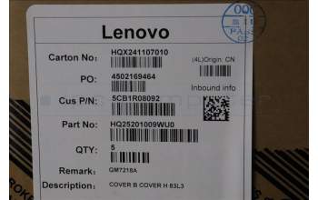 Lenovo 5CB1R08092 COVER B COVER H 83L3