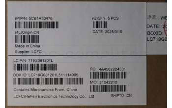 Lenovo 5CB1R30476 C-Cover with keyboard, German, Luna Grey, Non-Backlight, UK