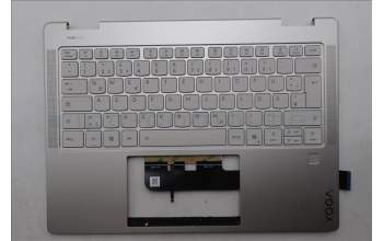 Lenovo 5CB1R71323 C-Cover with keyboard, German, Seashell, FingerPrint, Puresight Logo, UK