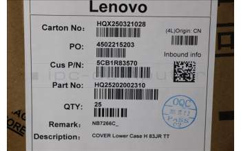 Lenovo 5CB1R83570 COVER Lower Case H 83JR TT