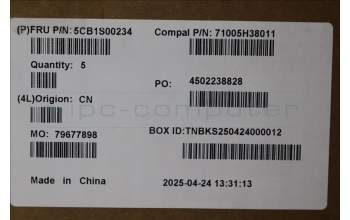 Lenovo 5CB1S00234 C-Cover with keyboard, Bulgarian, Tidal Teal, Puresight Logo, UK