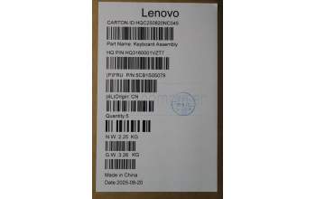 Lenovo 5CB1S05079 C-Cover with keyboard, Portuguese, Luna Grey, Backlight, Non-FingerPrint, UK