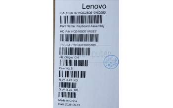 Lenovo 5CB1S05100 COVER UpASSY BUL H 83KU NFP LG BL