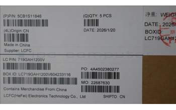 Lenovo 5CB1S11846 COVER Upper Case ASM_ENG L 83F5GLWH RGB