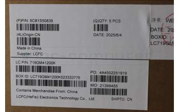 Lenovo 5CB1S50839 C-Cover with keyboard, US English Euro, Luna Grey, US