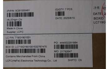 Lenovo 5CB1S55481 COVER MPV60_C_COVER_WWAN_SUB_ASSY