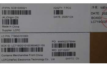 Lenovo 5CB1S55521 COVER FRU D_COVER_SUB_ASSY_AL_GARY