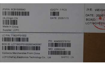 Lenovo 5CB1S55543 COVER ME040_D_COVER_PL_SUB_ASSY_BK