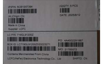 Lenovo 5CB1S57394 C-Cover with keyboard, Slovenian, ClickPad, w/Screw, UK