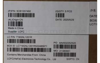 Lenovo 5CB1S57492 C-Cover with keyboard, Switzerland, Eclipse Black, RGB Backlight, UK