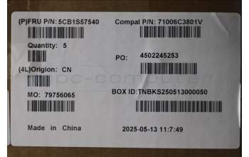 Lenovo 5CB1S57540 COVER Upper Case ASM_THAI C 83JE RGB