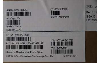Lenovo 5CB1S80258 COVER Cover L 83M3 D_COVER