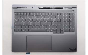 Lenovo 5CB1S82739 C-Cover with keyboard, Italian, Luna Grey, Non_FingerPrint