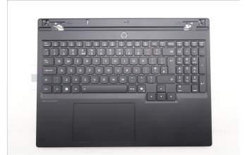 Lenovo 5CB1S82827 C-Cover with keyboard, UK English, Eclipse Black, RGB Backlight, Anodizing Sandblasting, UK