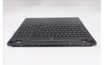 Lenovo 5CB1S82827 C-Cover with keyboard, UK English, Eclipse Black, RGB Backlight, Anodizing Sandblasting, UK