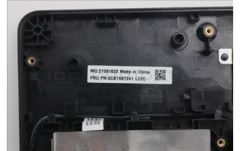 Lenovo 5CB1S87241 C-Cover with keyboard, French, Eclipse Black, White Backlight, US