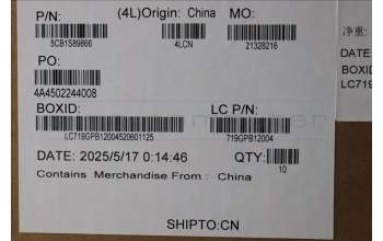 Lenovo 5CB1S89866 COVER Cover L 83LY LCD_HINGE_165