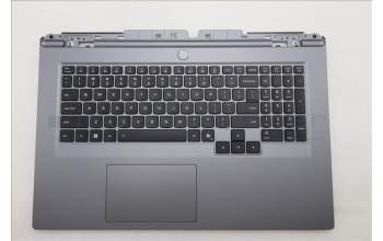 Lenovo 5CB1S90408 C-Cover with keyboard, English, Luna Grey, RGB Backlight