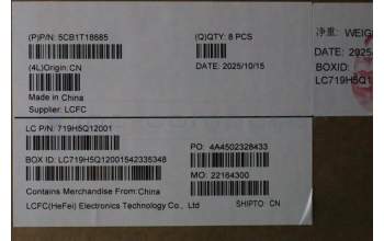 Lenovo 5CB1T18685 COVER COVER L 83S0 D_COVER LG