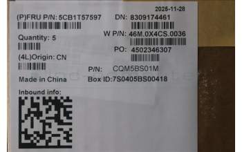 Lenovo 5CB1T57597 C-Cover with keyboard, Bulgarian, Arctic Grey, Backlight, UK