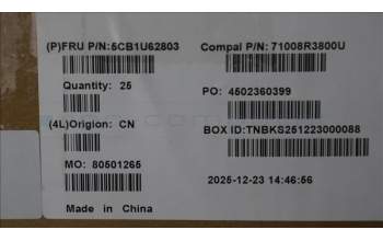 Lenovo 5CB1U62803 COVER Hinge Cap C 83Q7