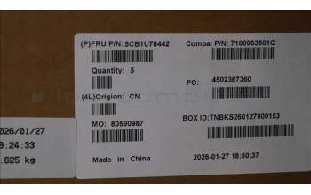 Lenovo 5CB1U78442 COVER UpperCaseASM_EURO ENG C83RW1Z