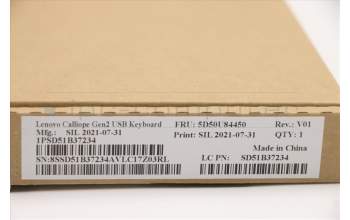 Lenovo 5D50U84450 Keyboard External,USB,Greek,Black,Non_Backlight