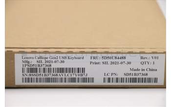 Lenovo 5D50U84488 DT_KYB USB G2 WHT_CZ-SL