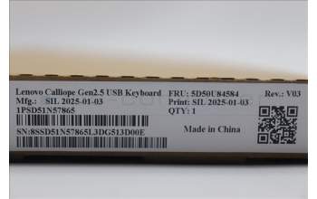 Lenovo 5D50U84584 Keyboard External,USB,Hungarian,Black