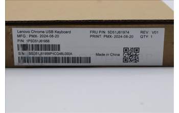 Lenovo 5D51J61974 DT_KYB Primax Chrome USB KB_Black Spanis