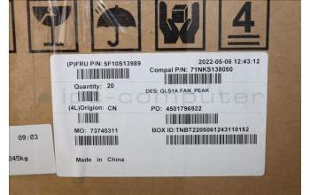 Lenovo 5F10S13989 FAN System FAN C 82R0 Peak