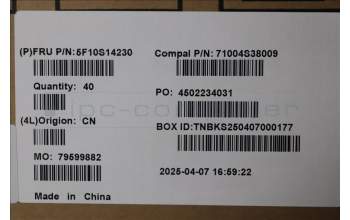 Lenovo 5F10S14230 FAN Thermal module w/Fan C 83JK PK