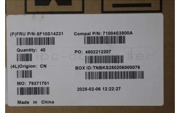 Lenovo 5F10S14231 FAN Thermal module w/Fan C 83JK AVC