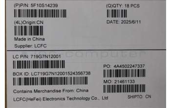 Lenovo 5F10S14239 FAN FAN L 83JM FCN DIS