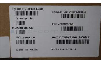 Lenovo 5F10S14400 FAN Thermal module w/Fan C 83Q7 FCN