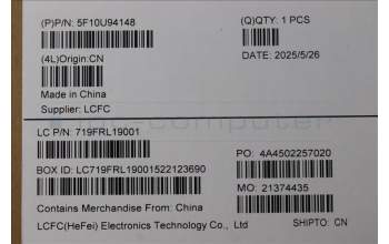 Lenovo 5F10U94148 FAN FRU 12025 7Pin ARGB TopFan 250,DWPH