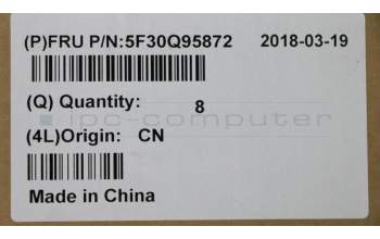 Lenovo 5F30Q95872 FINGER_PRT FPR Board C 81CT W/Cable CO