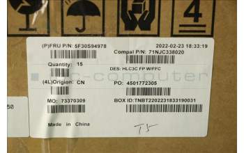 Lenovo 5F30S94978 FINGER_PRT FP BD C 82UD w/FFC