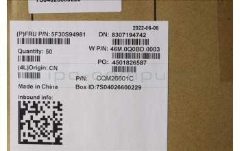 Lenovo 5F30S94981 FINGER_PRT FP BD W 21AT SG