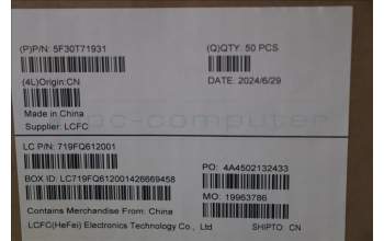 Lenovo 5F30T71931 FINGER_PRT FP BD L 21N9