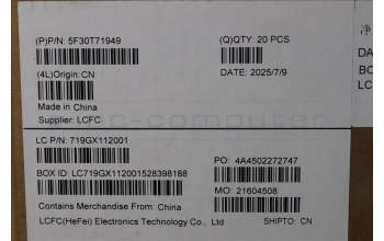Lenovo 5F30T71949 FINGER_PRT FP BD L 21TR FP BD