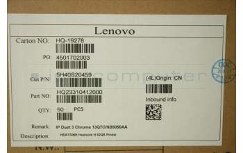 Lenovo 5H40S20459 HEATSINK Heatsink H 82QS Pindai